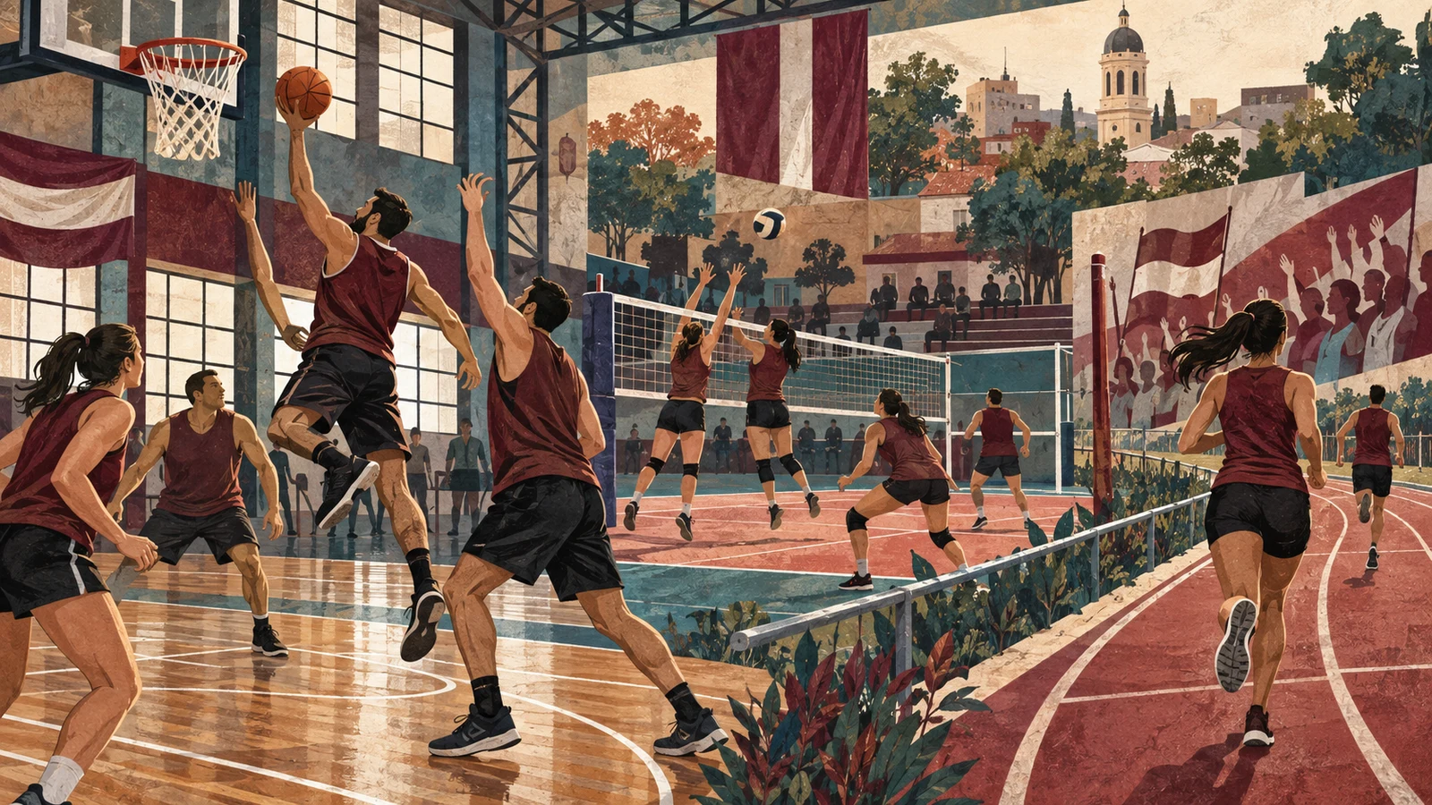 Ilustración editorial generada con IA sobre deportes comunitarios; no es un registro de actividades del club.